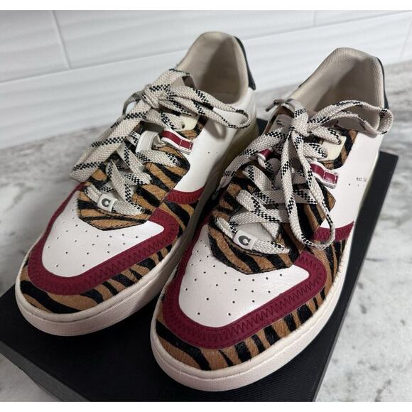 Coach Shoes - Coach Citysole Tan Black Court Sneakers Tennis Shoes Size 8 B EUC